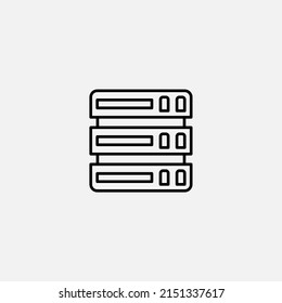Vector de signo de icono de servidor,Símbolo, ilustración de logotipo para web y móvil