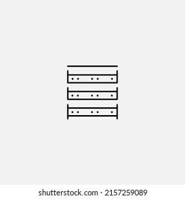 Vector de signo de icono de servidor,Símbolo, ilustración de logotipo para web y móvil