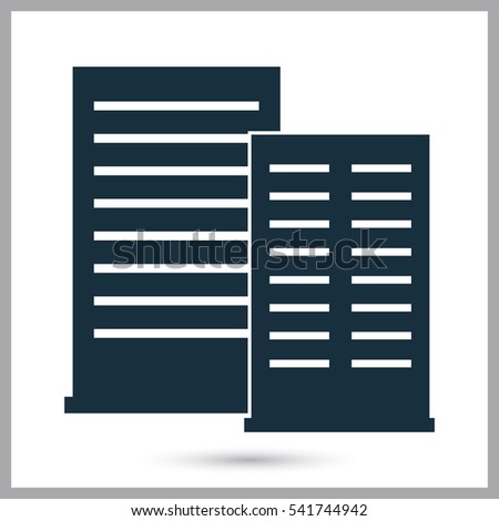 Server icon. Simple design for web and mobileOffice equipment simle icons set