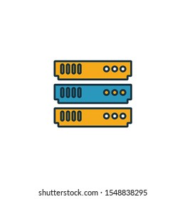 Server icon. Simple element from web hosting icons collection. Creative Server icon ui, ux, apps, software and infographics.