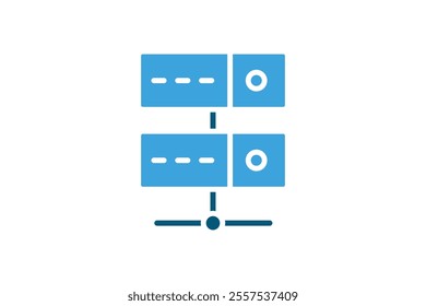 Server icon. solid icon style. icon related to IT. network elements vector illustration