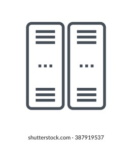 Server icon suitable for info graphics, websites and print media and  interfaces. Line vector icon.