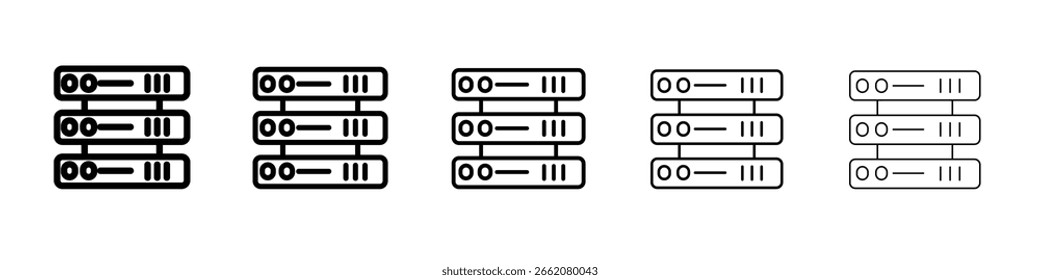 Server icon Symbol concept for web design.simple line vector icon. logo illustration.