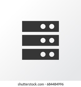Server Icon Symbol. Premium Quality Isolated Datacenter Element In Trendy Style.