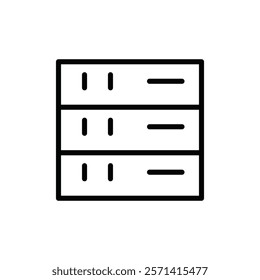 Server icon Thin line vector