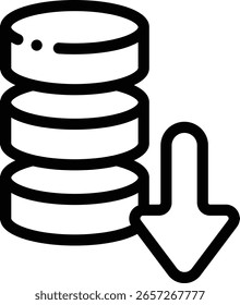 server icon. Thin Linear Style Design Isolated On White Background