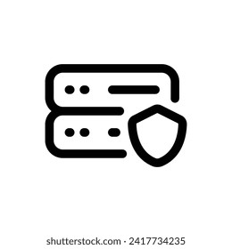 Server icon in trendy outline style isolated on white background. Server silhouette symbol for your website design, logo, app, UI. Vector illustration, EPS10.