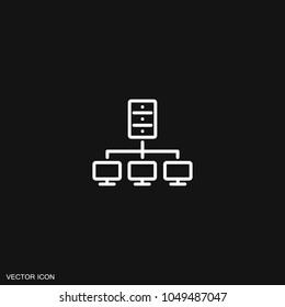 Server icon vector.