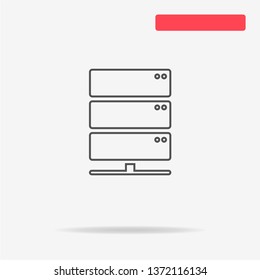Server Icon. Vector Concept Illustration For Design.