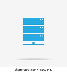 Server icon. Vector concept illustration for design.