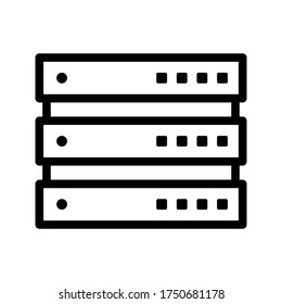 Server icon vector. Data icon isolated on white background. storage and cloud icons. Database, lock, networking icon. vector illustration. editable