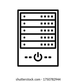 サーバーアイコンのベクター画像 白い背景にデータアイコン ストレージとクラウドのアイコン データベース ロック ネットワークのアイコン ベクター イラスト 編集可能な のベクター画像素材 ロイヤリティフリー