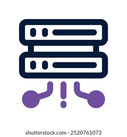 Icono del servidor. Icono de Vector de doble tono para su Sitio web, móvil, presentación y diseño de logotipo.