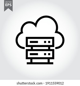Vector de icono de servidor. Ilustración vectorial Eps10.