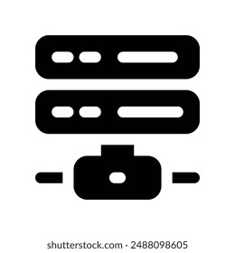 icono de servidor. icono de glifo de Vector para su Sitio web, móvil, presentación y diseño de logotipo.