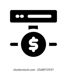 server icon. vector glyph icon for your website, mobile, presentation, and logo design.