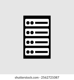 Server icon vector. Vector illustration. isolated on white and background