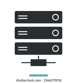 Server icon vector illustration logo template for many purpose. Isolated on white background.
