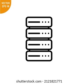 Server icon vector illustration logo template for many purpose. Isolated on white background.