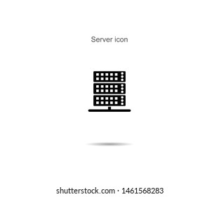 Server icon vector illustration on background