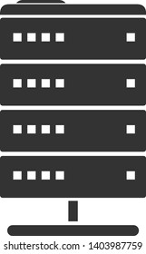 Server Icon Vector Illustration Silhouette