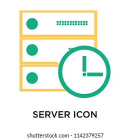 Server icon vector isolated on white background for your web and mobile app design, Server logo concept