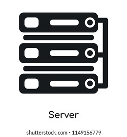 Server icon vector isolated on white background for your web and mobile app design, Server logo concept