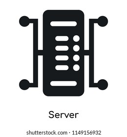 Server icon vector isolated on white background for your web and mobile app design, Server logo concept