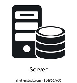 Server icon vector isolated on white background for your web and mobile app design, Server logo concept