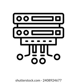 server icon. vector line icon for your website, mobile, presentation, and logo design.