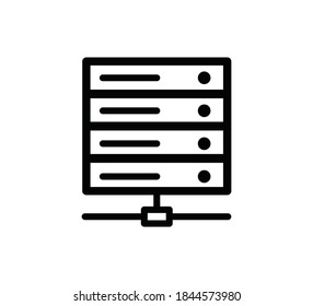 Server icon vector logo template illustration 