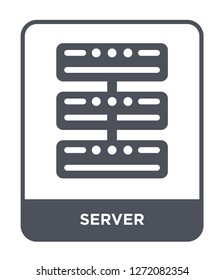 server icon vector on white background, server trendy filled icons from Electronic devices collection, server simple element illustration