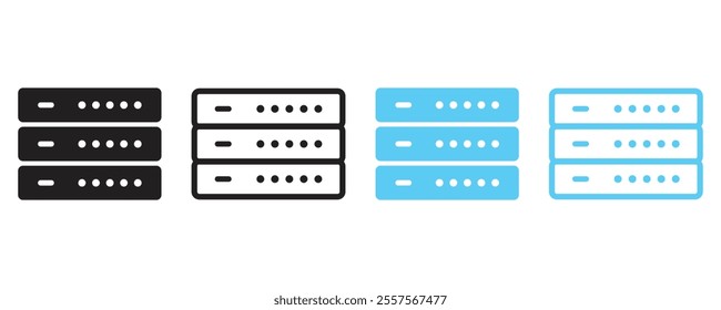 Server icon vector set illustration, flat icon vector.