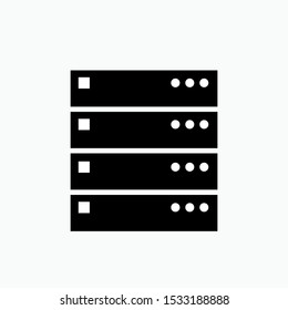 Server Icon - Vector, Sign and Symbol for Design, Presentation, Website or Apps Elements.
