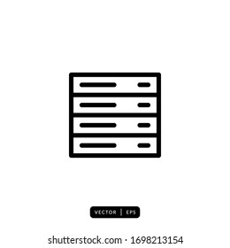 Server-Symbol-Vektorillustration - Zeichen oder Symbol
