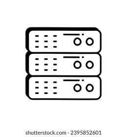 Server icon vector stock illustration