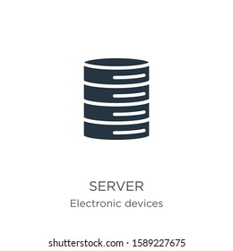 Server icon vector. Trendy flat server icon from electronic devices collection isolated on white background. Vector illustration can be used for web and mobile graphic design, logo, eps10