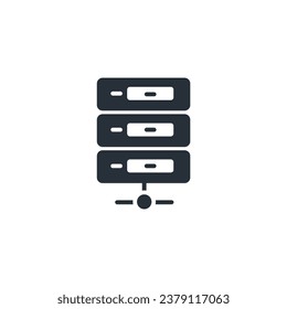 server icon. vector.Editable stroke.linear style sign for use web design,logo.Symbol illustration.