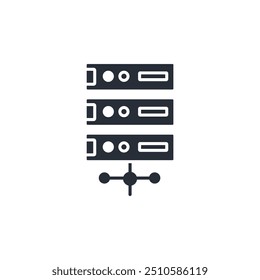 Server icon. vector.Editable stroke.linear style sign for use web design,logo.Symbol illustration.