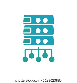 Serversymbol. vector.Editable stroke.linear style Zeichen zur Verwendung Web-Design, logo.Symbol-Illustration.
