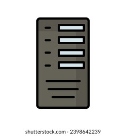 server icon with white background vector stock illustration