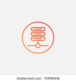 Server icon.gradient illustration isolated vector sign symbol