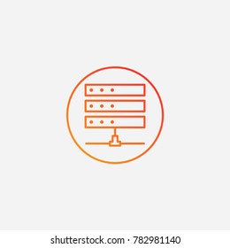 Server icon.gradient illustration isolated vector sign symbol
