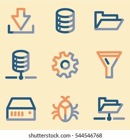 Server icons, colour contour series