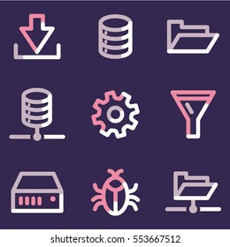 Server icons, colour contour series