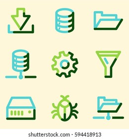 Server icons, colour contour series