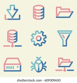 Server icons, colour contour series