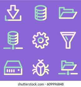 Server icons, colour contour series