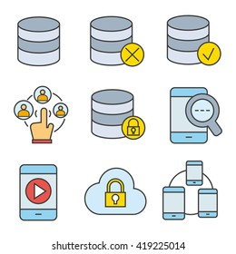 server icons, network and internet icons