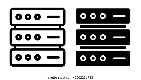 Server Icons pack in outlined and flat versions